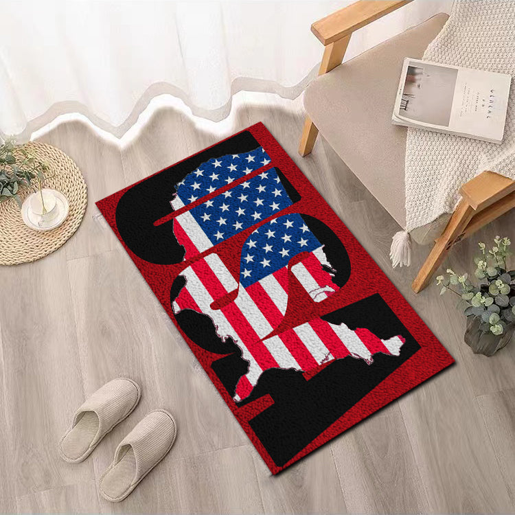 USA Flag Latch Hook Kits,Size 60X40cm/23.6''X15.8''