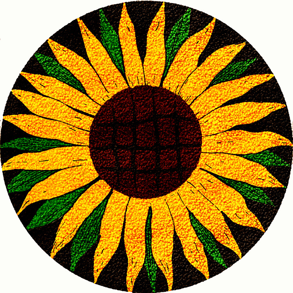 Sunflower Latch Hook Rug Kits Size 20''X20''/50X50CM