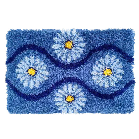 yakoleci Daisy Latch Hook Kits for Adults, Home Decoration Rug, Size 23.6''X15.8''